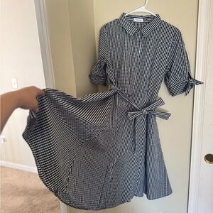 Calvin Klein NWOT Black & White Checkered Dress